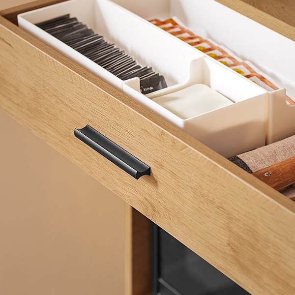 Rootz Retro Kitchen Cabinet - Moderne opbevaringsskabe - Pegboard -hylder - Optimal lagerplads - 60x170x40cm