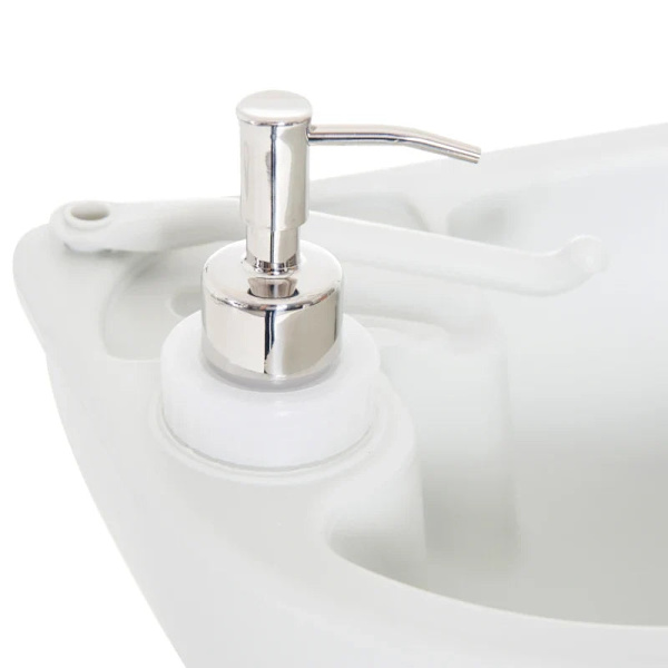 Rootz bærbar campingvask med opsamlingsbeholder - Sæbedispenser - 17L vandtank - Håndvask - Mobil - Lysegrå - 83cm x 50cm x 103cm