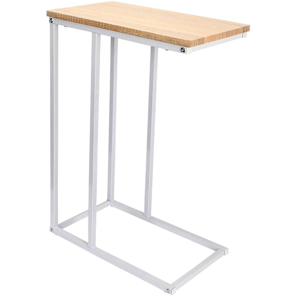 Rootz sidobord - C-format gavelbord - Modernt soffbord - MDF & metallram - Stabil konstruktion - 45cm x 25cm Bordsskiva - 63,5cm Höjd
