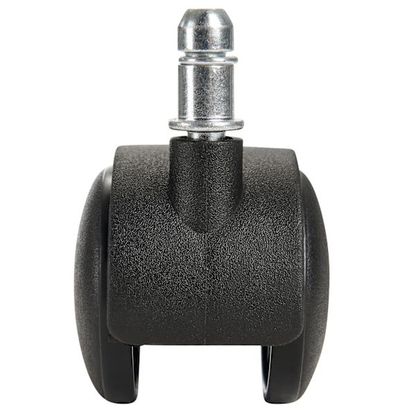 Rootz set med 5 mjukt löpande hårda golvhjul för kontorsstol 11 mm stift - diameter 50 mm - Svarta premium kontorsstolshjul - Svängbara hjul för hårda
