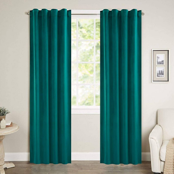 Rootz Luxurious Velvet mørklægningsgardiner - Draperer - Vinduesbeklædning - Lysblokerende - Energieffektiv - Nem installation - 140cm x 225cm/245cm/2