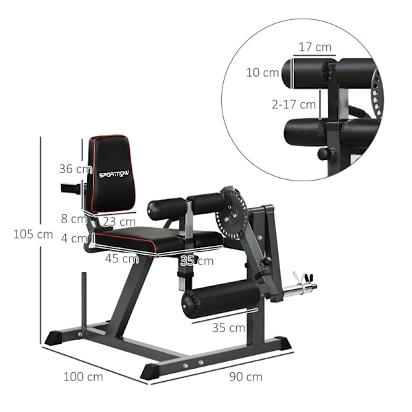 Rootz Calf Machine - Benförlängning - Glute Bridge Enhancer - Maximerar konditionen - 100L x 90W x 105H cm