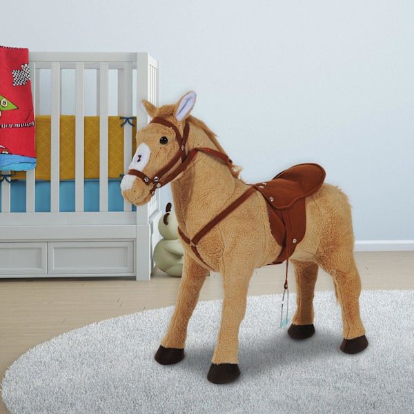 Rootz Ridehest - Beige - Plys, Metal, Pp Bomuld - 33,46 cm x 11,02 cm x 23,62 cm