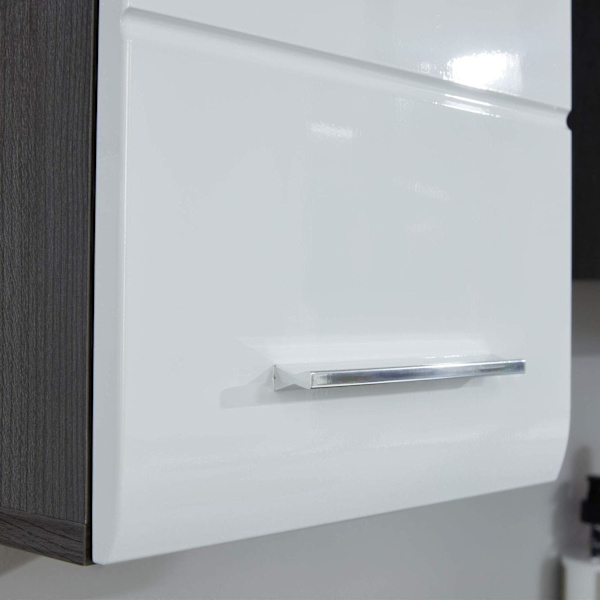 Rootz Bathroom 2-Piece Set - Bath Ensemble - Vanity Combo - Furnishing Set - Decor Suite - Bathroom Kit - Bath Duo - White High Gloss - 60 x 182 x 31