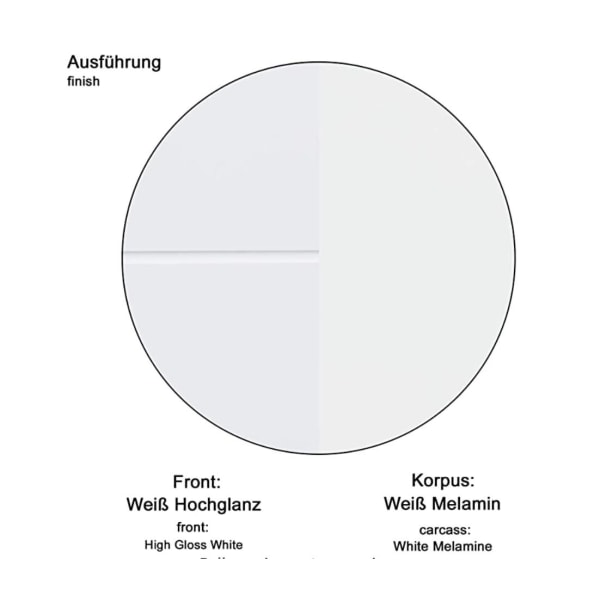 Rootz Väggskåp - Badrumsskåp - Högblank - 73 x 77 x 23cm White High gloss