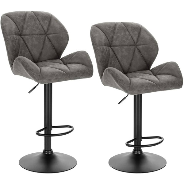 Rootz Barstolsset - Bänkpallar - Snurrstolar - Ergonomisk design, hållbar konstruktion, golvskydd - konstläder - 94cm-116cm x 50cm x 40cm
