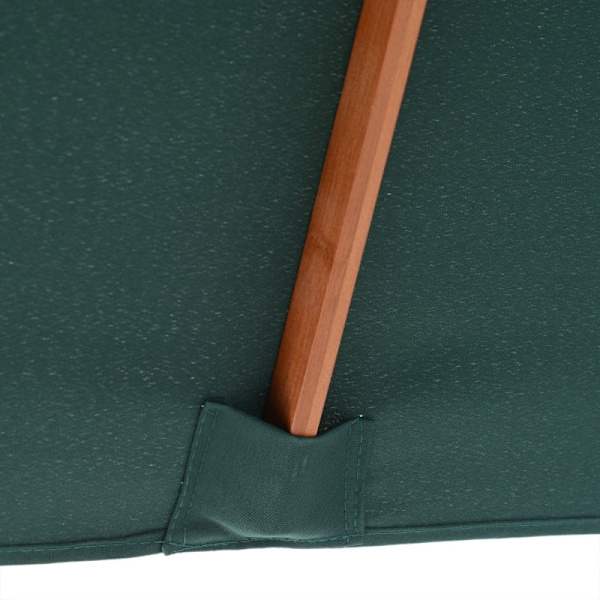 Rootz Foldbar Haveparaply - Strandparasol - Justerbar parasol - Robust grantræ - UV-resistent polyester - 200 x 150 x 235 cm