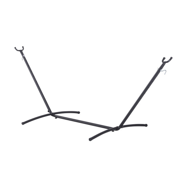 Rootz Hammock Frame - Hängmatta Stativ Med Krokar - Universal Hängmatta - Trädgård - Camping - Picknick - Svart - 280 x 120 x 110 cm