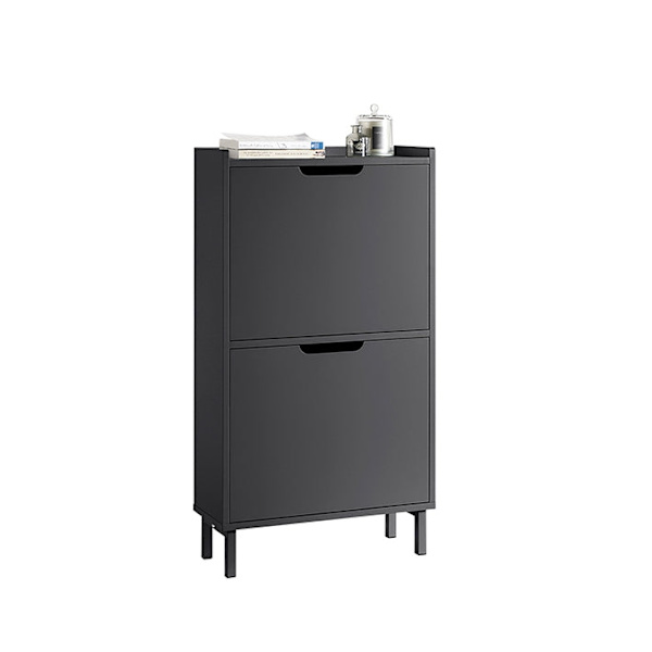 Rootz Skoskab - Skostativ - Skoopbevaring - MDF og metal - 50 cm x 90 cm x 19 cm - Vægt 12,1 kg - Belastningskapacitet 16 kg