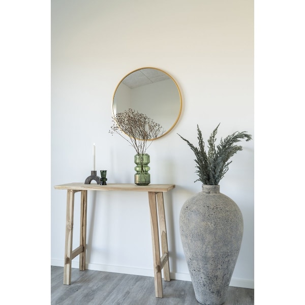 Rootz Green Glass Vase - Decorative Vase - Modern Glass Vase - Lägger till elegans - Ø12x25 cm
