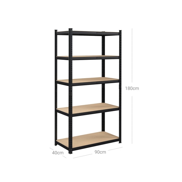 Rootz Garage Förvaringsställ - Hyllsystem - Organizer - Förstärkt stålram - Rostbeständig - Justerbara hyllor - 180cm x 90cm x 40cm
