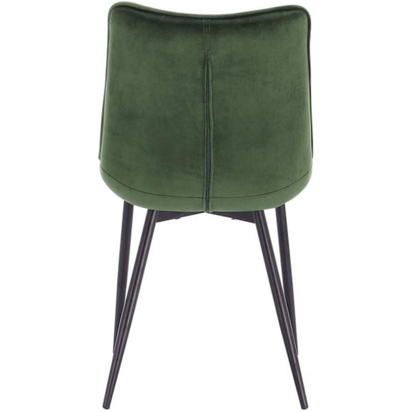 Rootz Set med 4 matstolar - Sammetssits - Metallben - Ergonomisk design - Hållbar och bekväm - Golvskydd - 85,5 cm x 46 x 40,5 cm