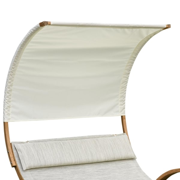 Rootz Gyngestol - Relax stol - Taglærk - Lærketræ - Grå/Hvid - 1
