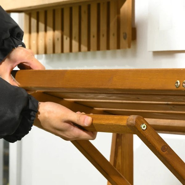 Rootz 2 personers havebænk - 2 i 1 kombinationsbord med 2 skamler - Lærketræ - Vejrbestandig - Teaktræ - 158 cm x 48 cm x 80 cm
