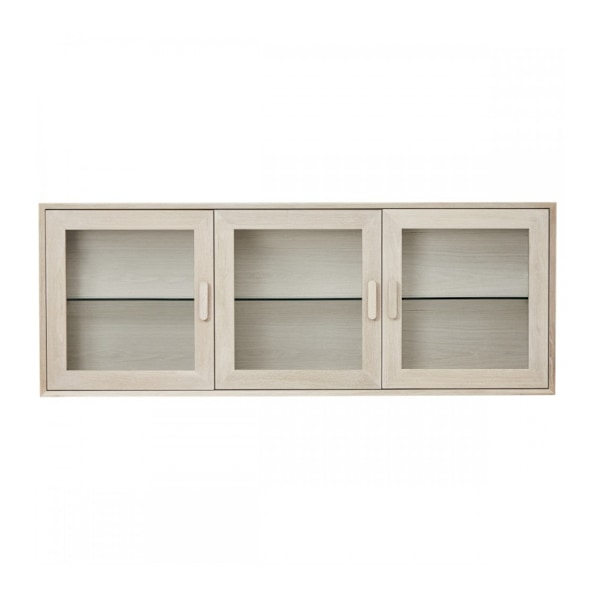 Rootz Väggskåp - Förvaringsskåp - Vitrinskåp - Massiv ek och faner - Hållbar - Elegant design - Gott om förvaring - 34cm x 160cm x 60cm