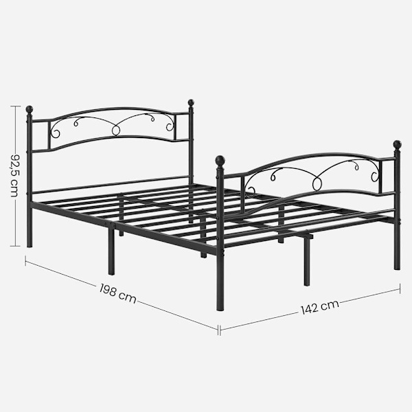 Rootz Sengeramme - Metal Sengeramme - Platform Sengeramme - Justerbar Sengeramme - Fuld Sengeramme - Moderne Sengeramme - Rustik sengeramme - Pulverla