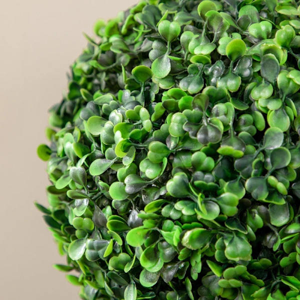 Rootz sæt med 2 kunstig buksbom - 2 buksbom - kunstige planter - udendørs - grøn + brun + sort - 20 cm x 20 cm x 60 cm