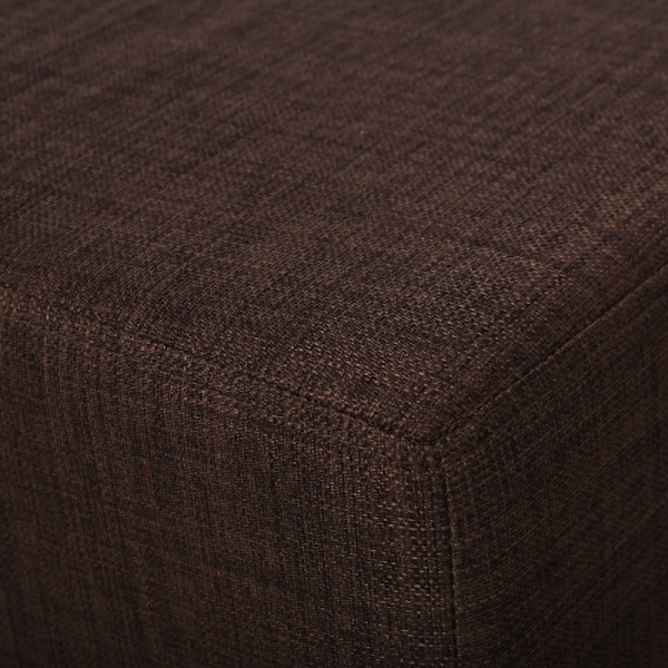 Rootz Snygg Pall med Tygöverdrag - Fotstöd - Soffbord - Bekväma sittplatser - Mångsidig användning - Golvskydd - 40W x 30D x 24H cm - Linnetyg
