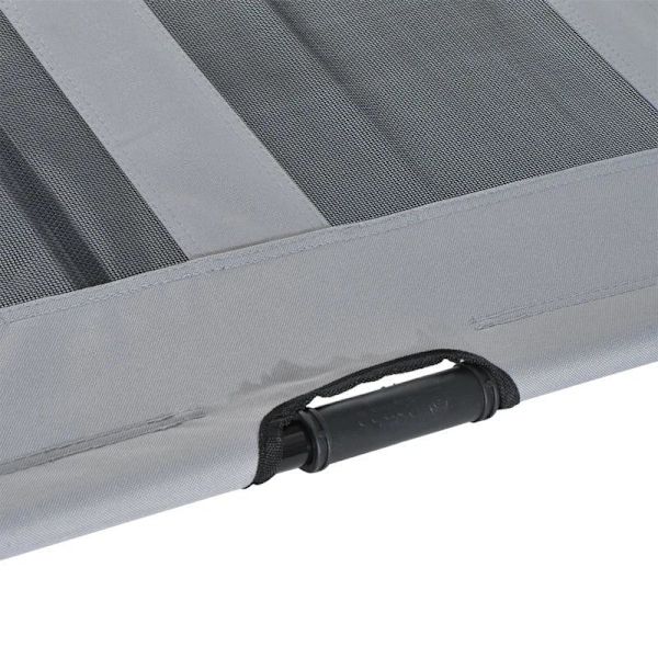 Rootz Pet Bed - Hundeseng - Udendørs hundeseng - Seng med baldakin - UV-beskyttelse - Åndbar - Grå - 92 X 76 X 90 Cm