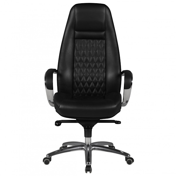 Rootz Executive Chair - Äkta läder - Diamantdesign - Aluminiumbas - Ergonomiska kontroller - Svankstöd - 120 kg Lastkapacitet - 120-130 cm x 68 cm x 5