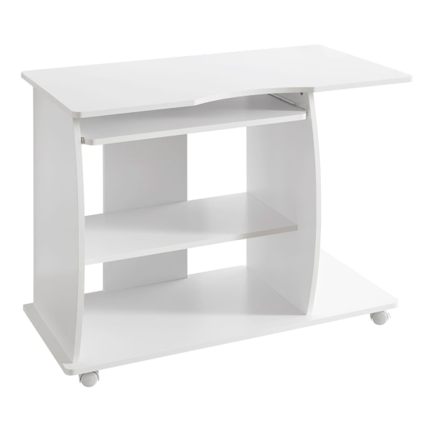 Rootz moderne computerbord med pc-hylde - Tidløst design - Opbevaringsmuligheder - Afrundede 3D-hjørner - 90 cm x 71 cm x 50 cm
