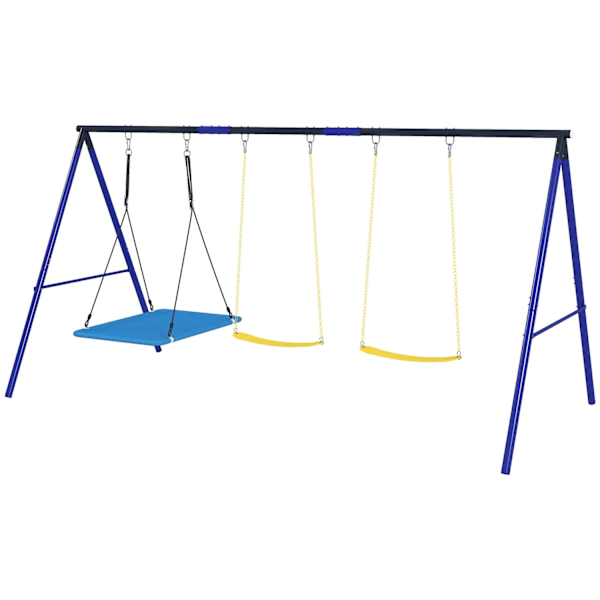 Rootz Swicken 3 -Child Swing Set - Outdoor PlaySet - Puutarhan vaihtelut - Kestävä teräsrunko - 365 cm x 180cm x 184 cm