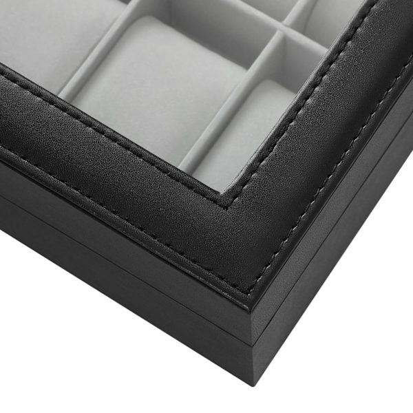 Rootz Watch Box - Klockorganisator - Klockförvaring - MDF-brädor - PU - Sammet - Glas - Skyddar klockor - Snygg dekoration - Utmärkt presentidé - 25 c