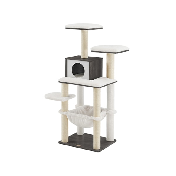 Rootz-kissan raapimispuu - Kitty Tower - Sisal Scratter - Lastulevy - 55cm x 45cm x 138cm