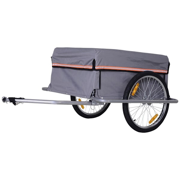 Rootz Cykellasttrailer - Grå - Stål, - 55,12 cm x 34,65 cm x 23,62 cm