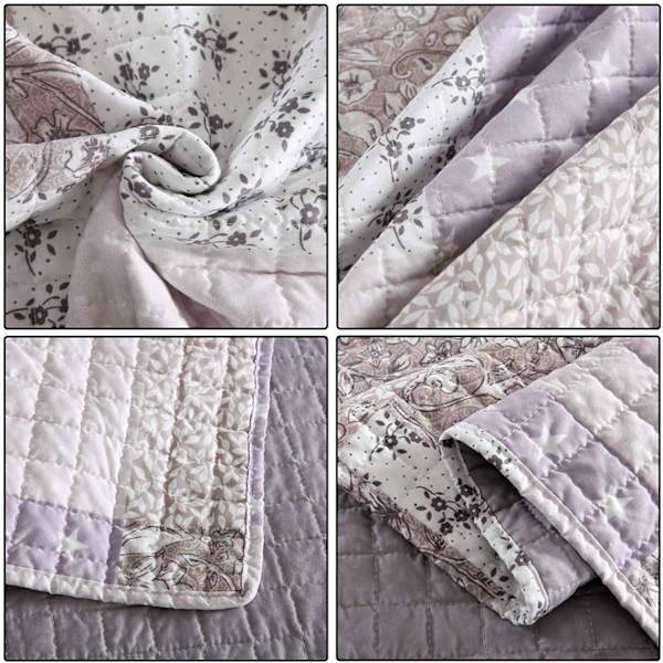 Rootz Luxurious Patchwork sengetæppe - Dyne - Dyne - Vendbart design - Kan maskinvaskes - Holdbar polyester - Fås i flere størrelser (150x200cm, 170x2