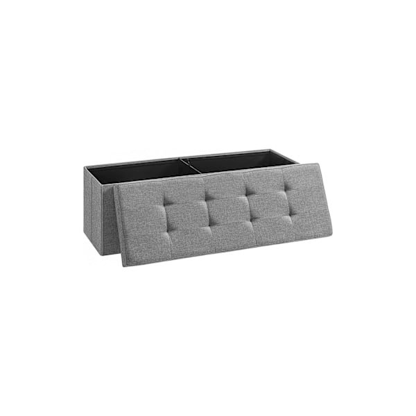 Rootz Opbevaringsbænk - Sædekiste - Ottoman - Linnedpolstring - MDF-konstruktion - 110 cm x 38 cm x 38 cm