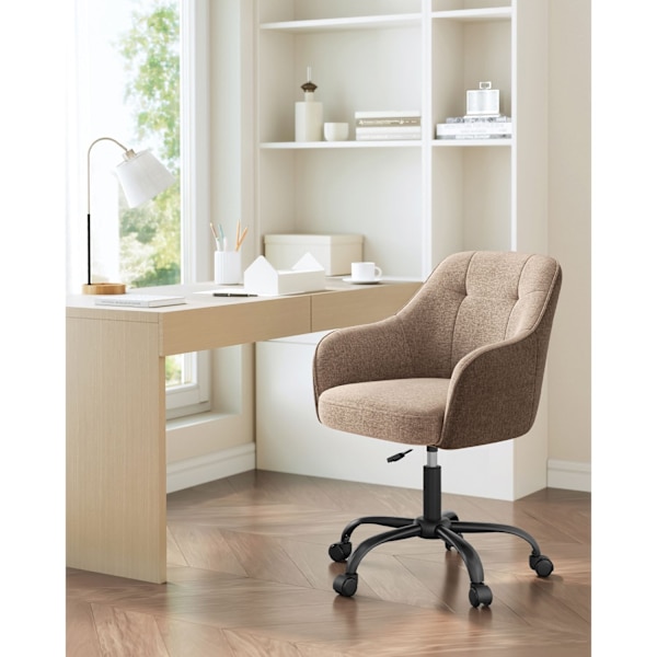Rootz Swivel Chair - Lounge Chair - Rullande sits - Ergonomisk design - 69 x 65 x 83-93cm - Stålstomme - Plywood - Skumstoppning