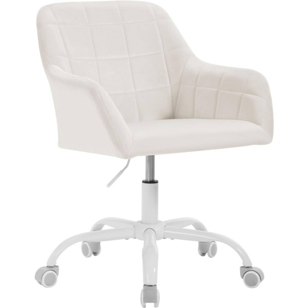 Rootz Velvet Kontorstol - Skrivebordsstol - Drejestol - Højdejusterbar - Ergonomisk design - 58cm x 85cm x 60,5cm