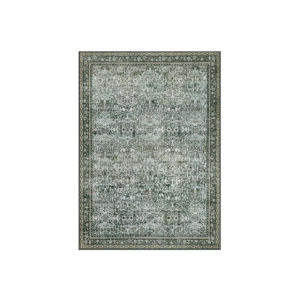 Rootz Vintage -tyylinen matto - Retro -matto - konepestävä - vihreä - 160 cm x 230 cm