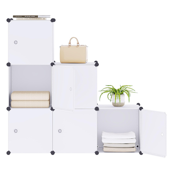Rootz Garderobe - Skab - Opbevaringsenhed - Tøjorganisering - Reolsystem - Skab - Hvid - 96x30x96cm
