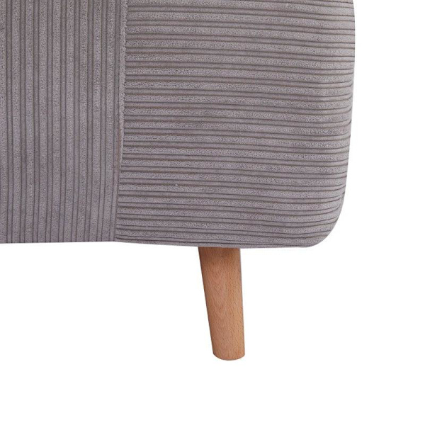 Rootz 2-i-1 Fåtöljsäng - Justerbart nackstöd - Manchesterlook - Grå - 82 cm x 8 cm x 83 cm