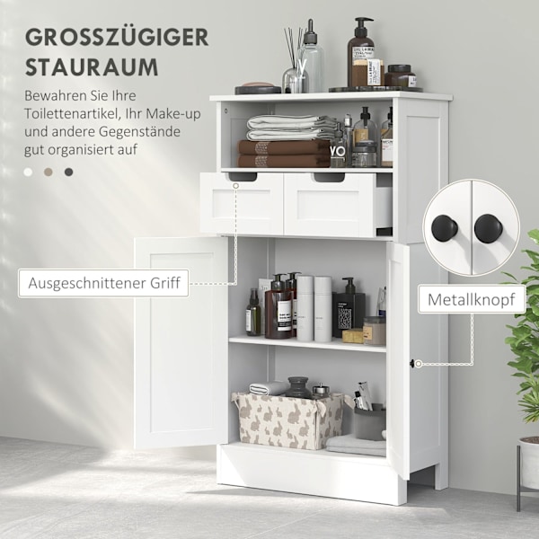 Rootz badeværelse skab - opbevaringsenhed - arrangør - justerbar hylde - 60 x 30 x 109 cm