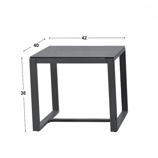 Rootz 3-delad utemöbler set - Gungstolar för uteplats - Moderna verandasittplatser - Överlägsen komfort - Stolar 59x94x74cm, Bord 42x40x38cm