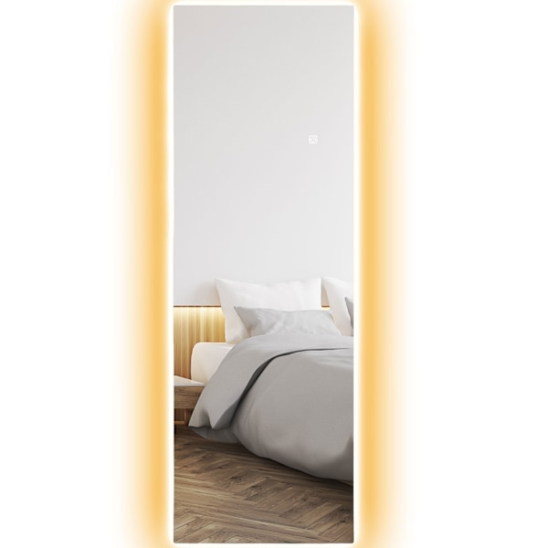 Rootz Fuld længde LED -spejl - dæmpbar - rammeløs - berøringskontrol - Forbedre værelse - 40 cm x 120 cm