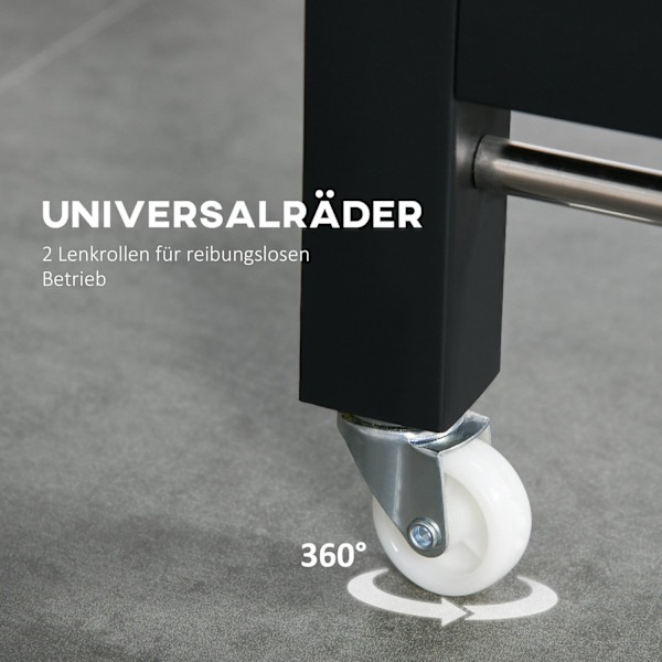 Rootz Folding Spisebord - Industriel bord - Rumbesparende bord - Udvides let - 118 cm x 70 cm x 76,5 cm