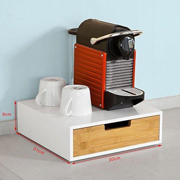 Rootz Kaffepude Opbevaringsskuffe - Kaffekapselholder Stand Box-Teposer Opbevaringsetui