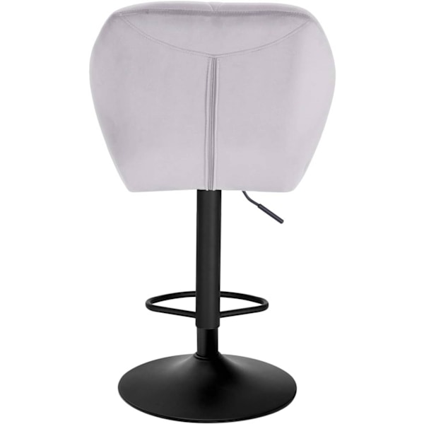 Rootz Velvet Barpall - Bänkpall - Justerbar Barstol - Ergonomisk design - Robust konstruktion - Halkfri bas - 94cm-116cm x 50cm x 40cm