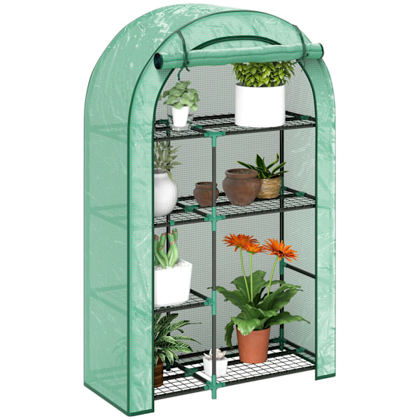 Rootz 4 -trins mini -grønhus - bærbart plantehus - tomatproducent - UV -beskyttelse - 100 x 45 x 160 cm