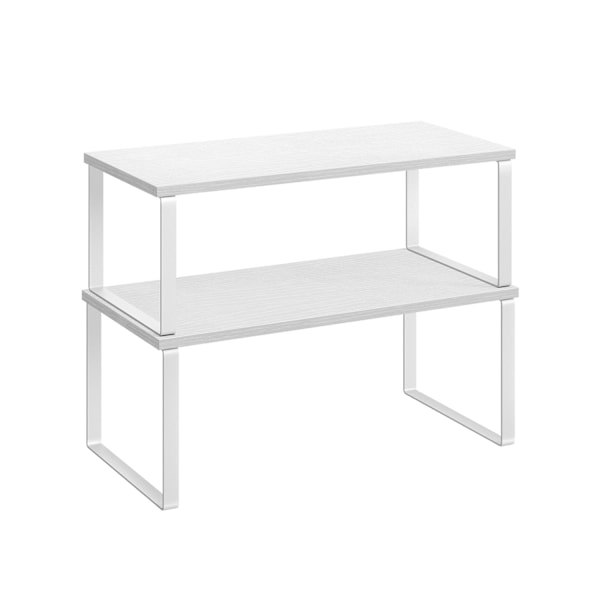 Rootz 2-delad tårtställ - Muffinsställ - Dessertdisplay - Metall och trämaterial - Lättvikt - Enkel montering - Utrymmesbesparande - 19,5 cm x 39,7 cm