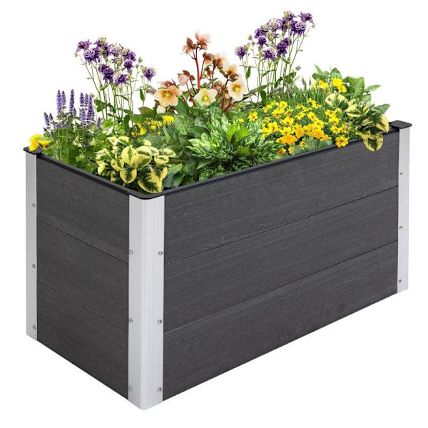 Rootz Planteringslåda - Blomkruka - Blomlåda - WPC/Aluminium - 100 x 50 x 50 cm