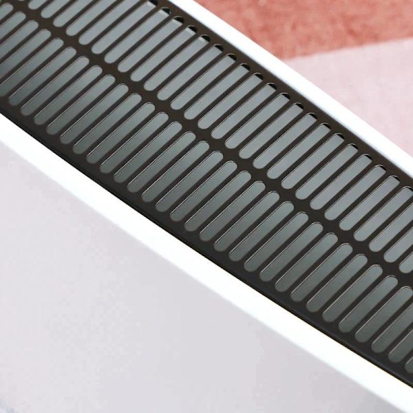Rootz Heater - Varmeblæser - Elvarmer - LED lys med 3 niveauer - Timervarmer - Plast - Hvid - 60 x 18,5 x 39,5 cm