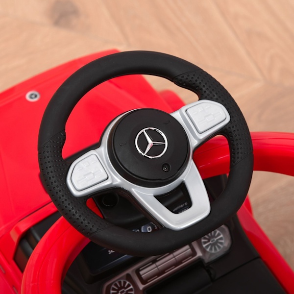 Rootz Børnevognebil - Kids Ride -on Car - Toddler Push Legetøj - Udvikler motoriske færdigheder - 85,5 cm x 40,5 cm x 95 cm - Rød og sort