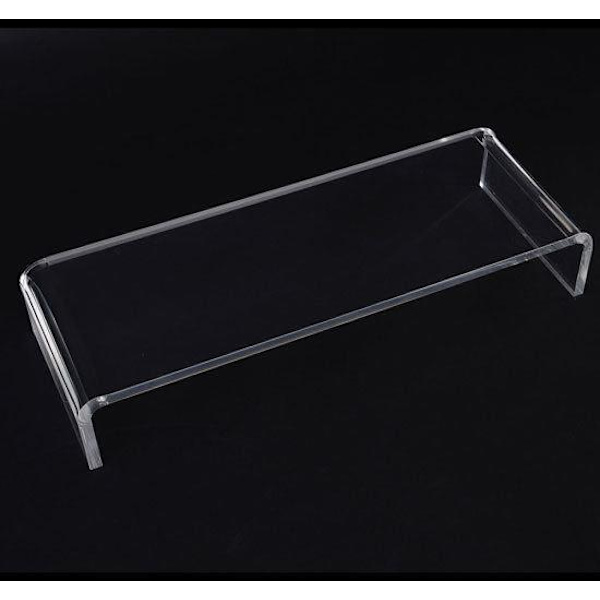 Rootz TV bænk Top Screen Stand - Transparant - Glas - 53 cm x 7,48 cm x 3,54 cm