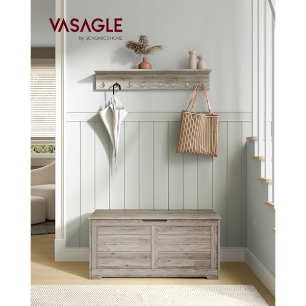Rootz-kenkäpenkki pehmustetulla istuimella - Sisäänkäynnin järjestäjä - Lastulevymateriaali - 40cm x 100cm x 46cm - Greige kirjava viimeistely