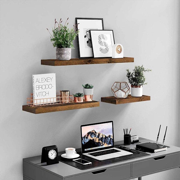 Rootz Seinähylly Industrial Wood 1 Piece - Seinähylly kelluva - Seinähyllyt